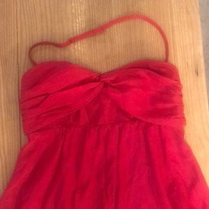 Cute Red strapless dress, Size 2.  EUC